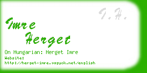 imre herget business card